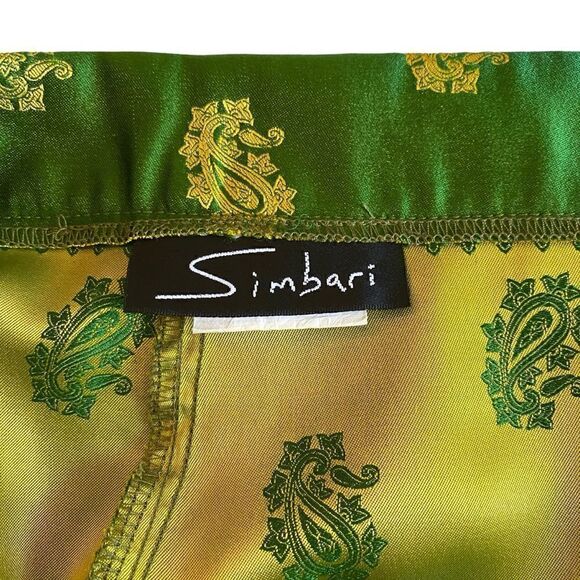EUC Green and Gold Indian Print Pants - Picture 10 of 10